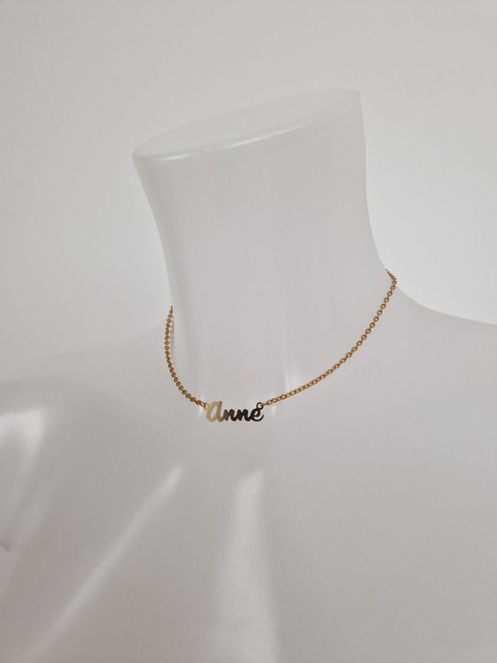 Collier doré prénom Anne - photo numéro 3