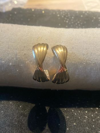 Boucles d'oreilles dorées 30mm fantaisie