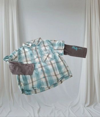 Chemise 2 en 1 rayure