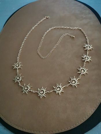 Ceinture Métal femme dorée soleils spirales