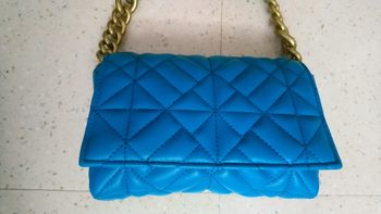 Sac bleu turquoise Zara