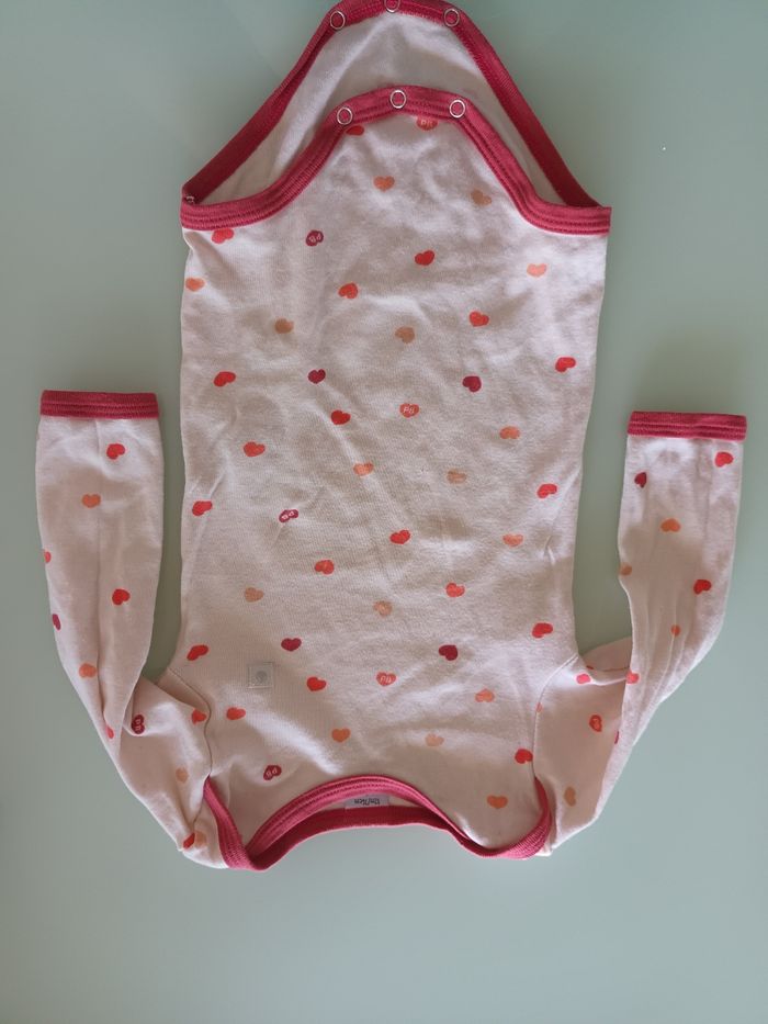 Lot de 3 bodies petit bateau, manches longues, 12 mois - photo numéro 2