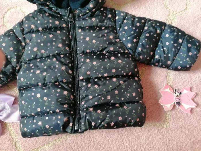 Blouson manteau fleuries bébé fille - photo numéro 3