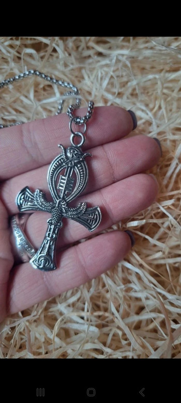 Croix Égyptienne avec chaîne - photo numéro 4