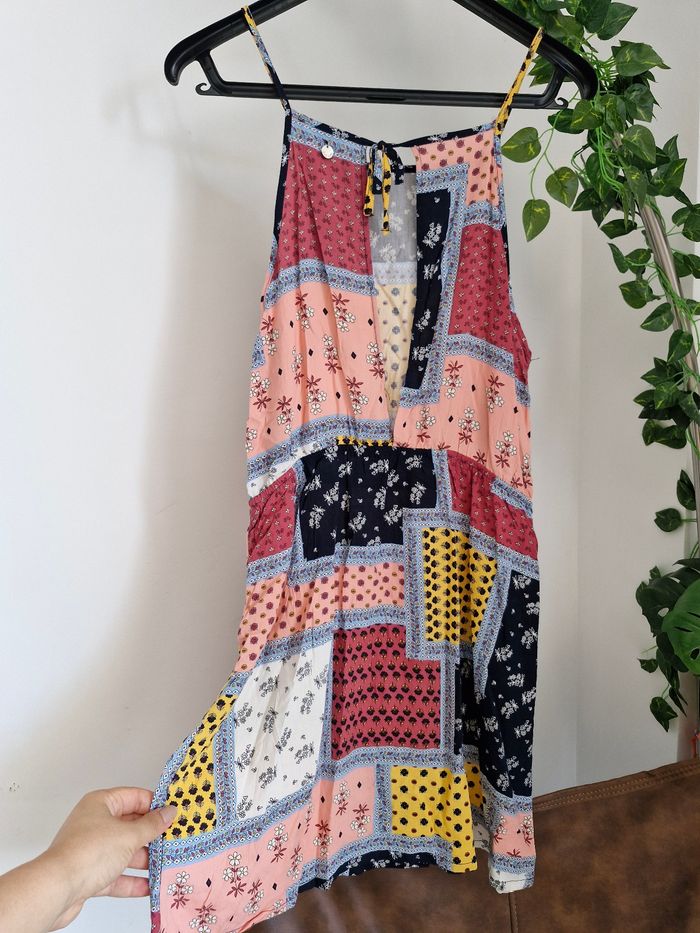 Magnéfique robe multicolore en motif fleuri 100% viscose taille 36 eve girl - photo numéro 7