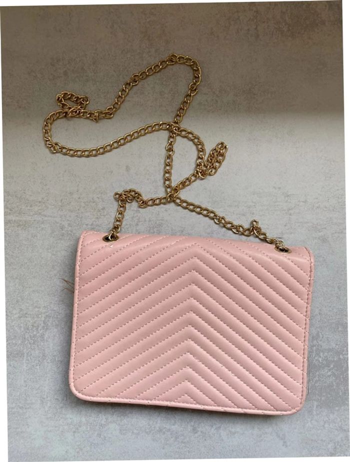 Sac à main rose pâle pochette très bon état - photo numéro 2