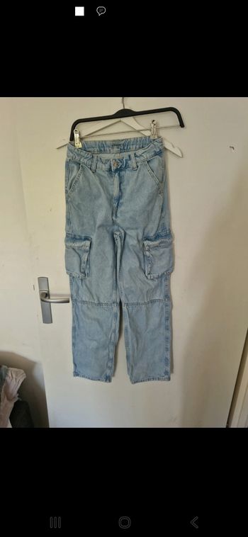 Jean cargo bleu