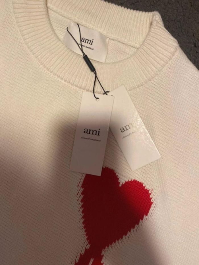 Pull AMI Paris blanc - photo numéro 5