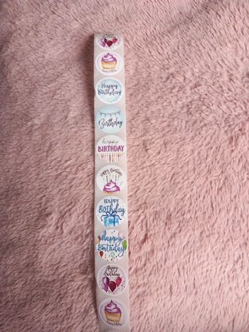 24 autocollants happy birthay