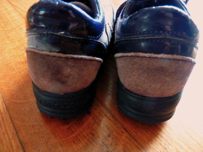 Chaussure cuir fille Geox 29 ballerine + baskets beige violet lot TBE - photo numéro 7