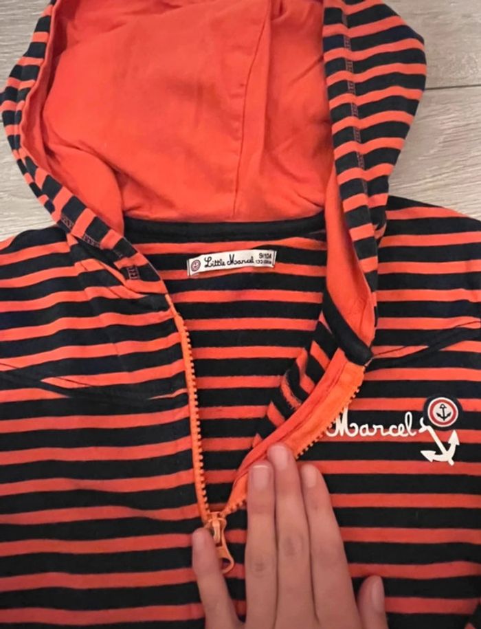 Veste Little Marcel rayée – 9/10 ans, bon état - photo numéro 2