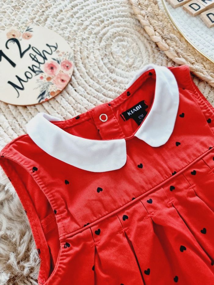 Robe rouge cœur 12mois - photo numéro 2