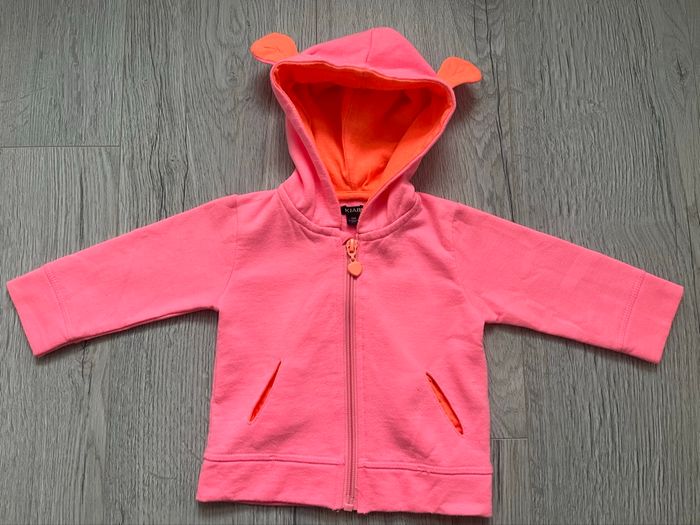 Ensemble fille Kiabi – 6 mois – Veste à capuche + jean brodé - photo numéro 3