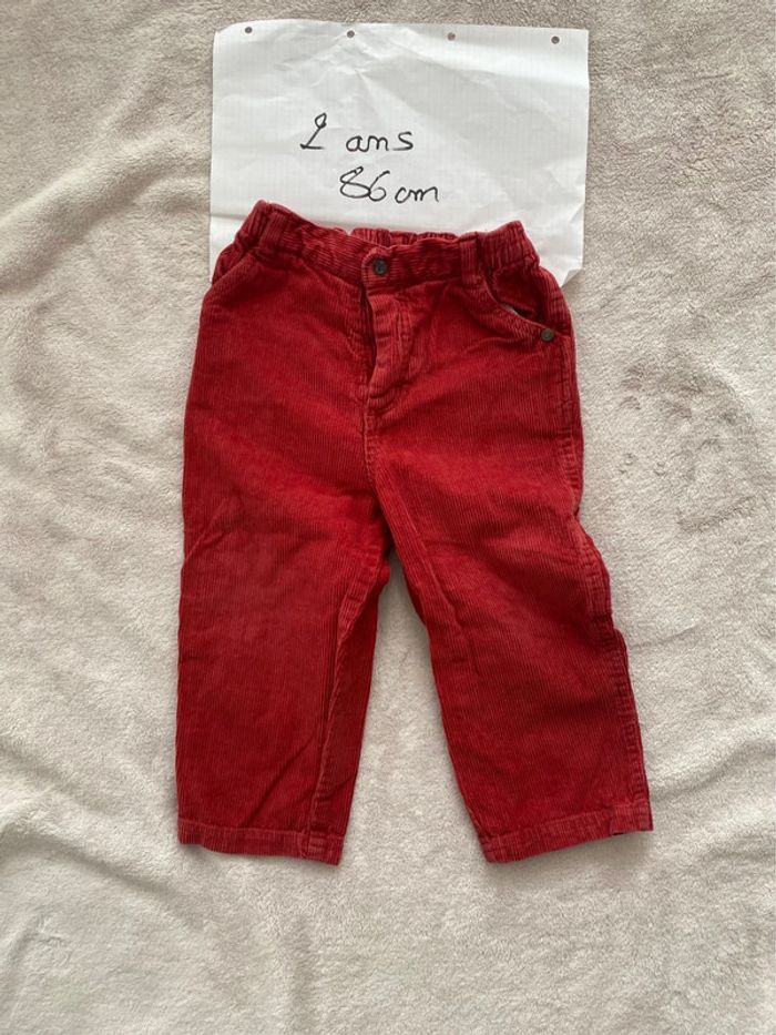 Lot de 3 pantalons chauds - 2 doublés & 1 velour - 2 ans - Dpam, tout compte fait et autre TBE - photo numéro 8