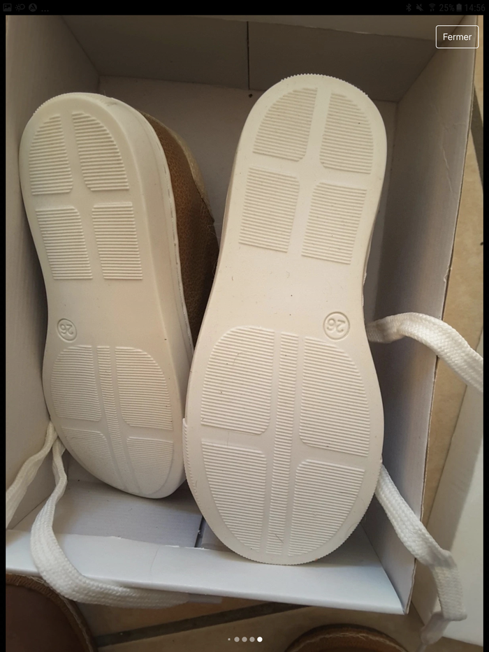 Paire de chaussures marron et beige 26 - photo numéro 2