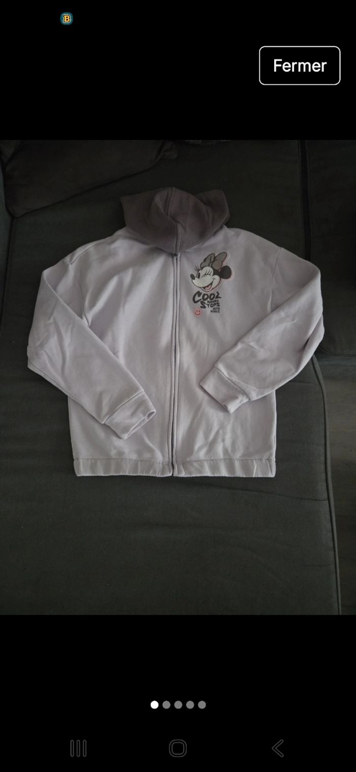 Sweat zippé minnie 12 ans