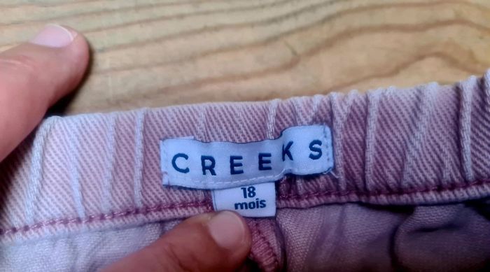 Jean paperbag en denim rose pour bebe fille - photo numéro 3