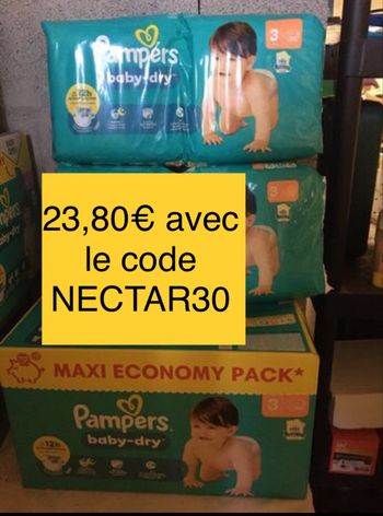238 couches Pampers baby dry taille 3