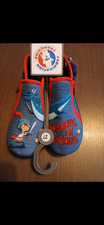 Chaussons garçon chevalier dragon 27