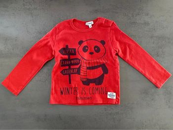 T-shirt longues manches rouge Miniman