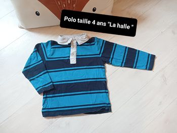 Polo 4 ans garçon manches longues