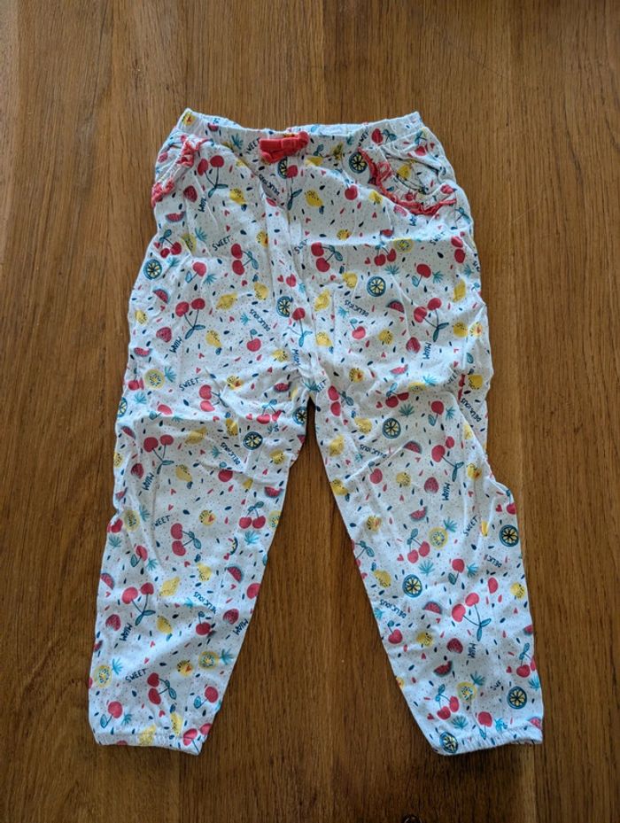 Pantalon large léger, 3 ans motifs fruits