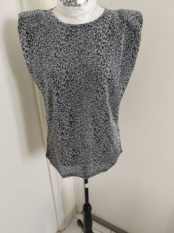 Haut de fête pailleté gris