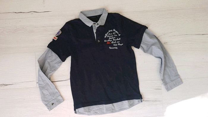 Polo effet superposition chemise ikks garçon 10 ans