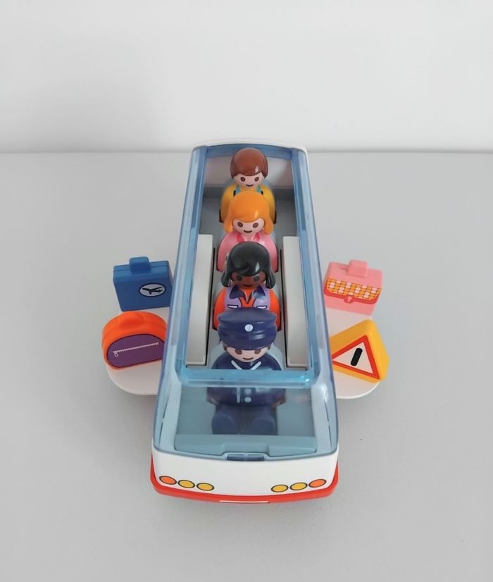 PLAYMOBIL 123 Bus de Voyage Bonhommes et Valises 6773 Complet 🚌