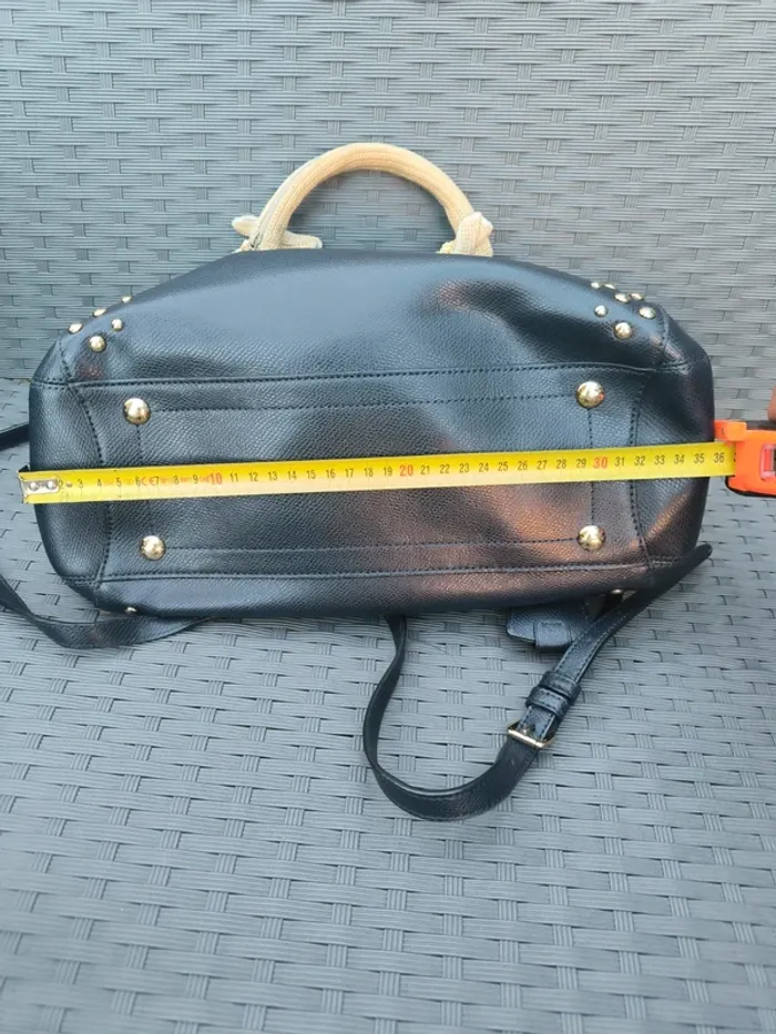 Sac à main cuir bleu et fleur en tissu Coach - photo numéro 18