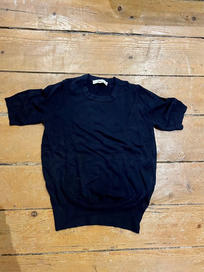 Tee shirt zara bleu marine