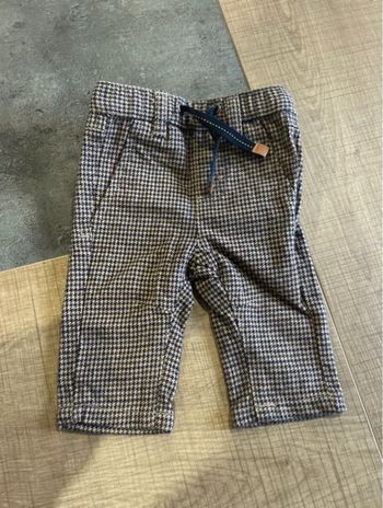 Pantalon motif pied de poule bébé taille 1 mois