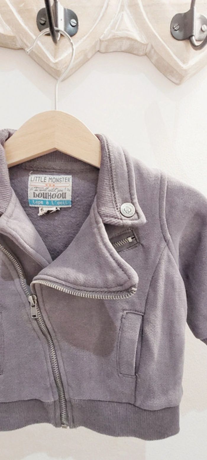 Blouson perfecto gris Tape à l'Oeil - photo numéro 4