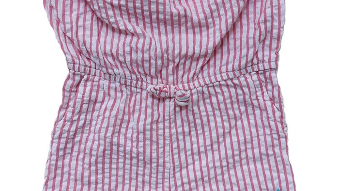 Combishort à rayures rose et blanc. C&A. Coton. Taille 12 mois. 80 cm. - photo numéro 3