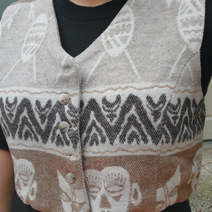 Joli gilet sans manches Vintage pour L - photo numéro 3