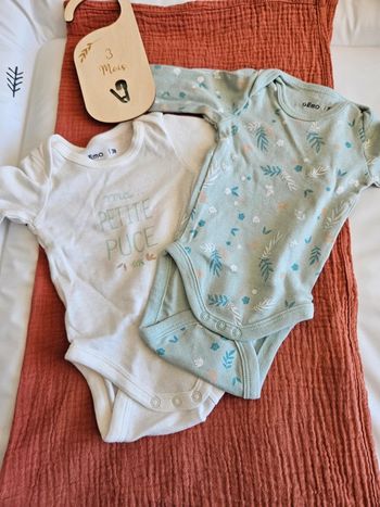 Body manches longues taille 3 mois
