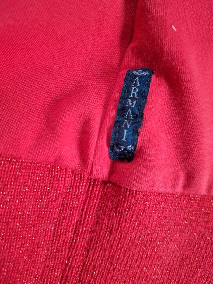 Armani jeans t-shirt rouge taille 40 - photo numéro 7