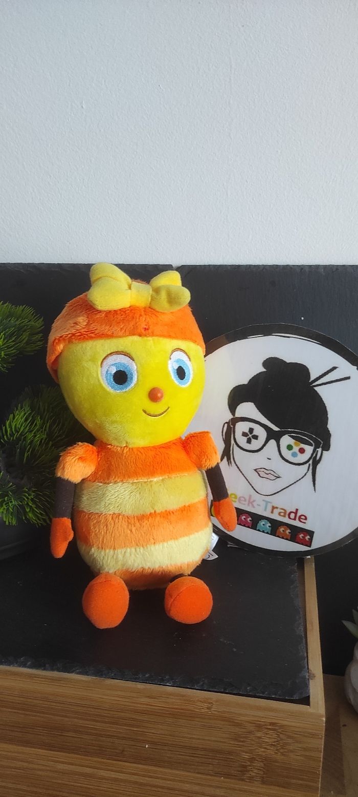 Jemini Drôles de Petites Bêtes Peluche Mireille l'abeille orange Jaune Bleu Aile