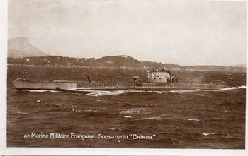  CPA - Marine de Guerre - Sous-Marin " CAIMAN " -N°7576