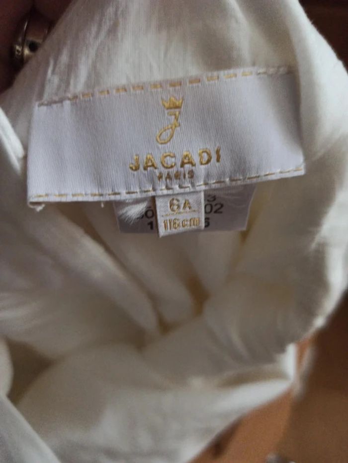 Robe jacadi blanche tbe 6 ans - photo numéro 3