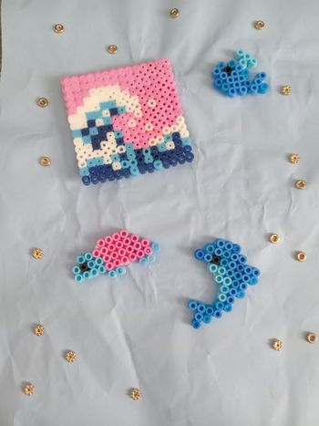 Prix négociable déco mur thème été perle hama