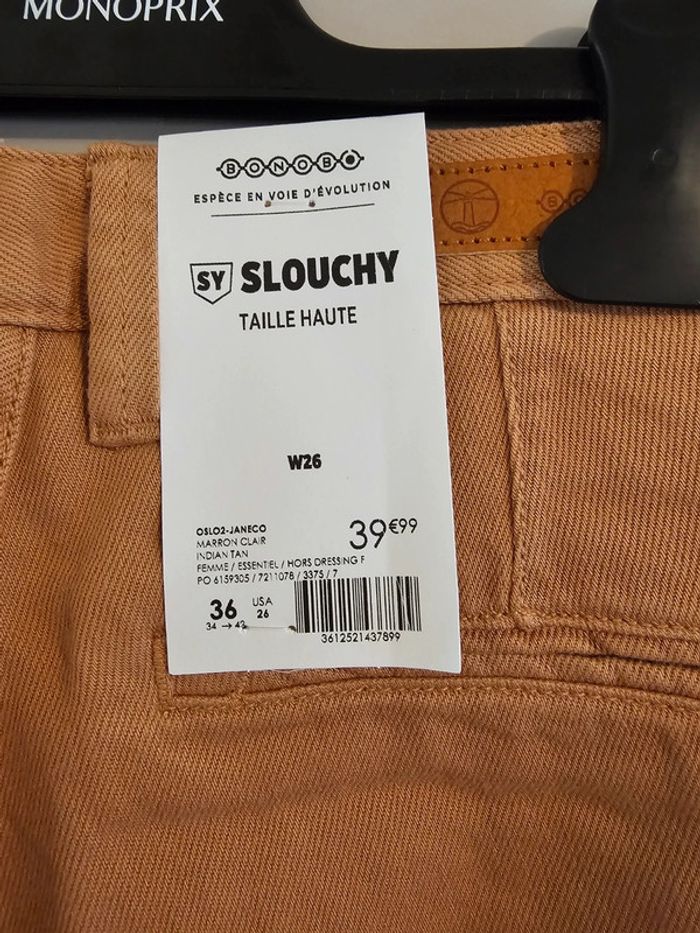 Jeans slouchy marron clair Bonobo taille 36 - photo numéro 3