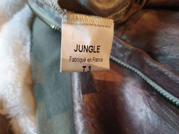 Blouson satiné kaki et brun. - photo numéro 4