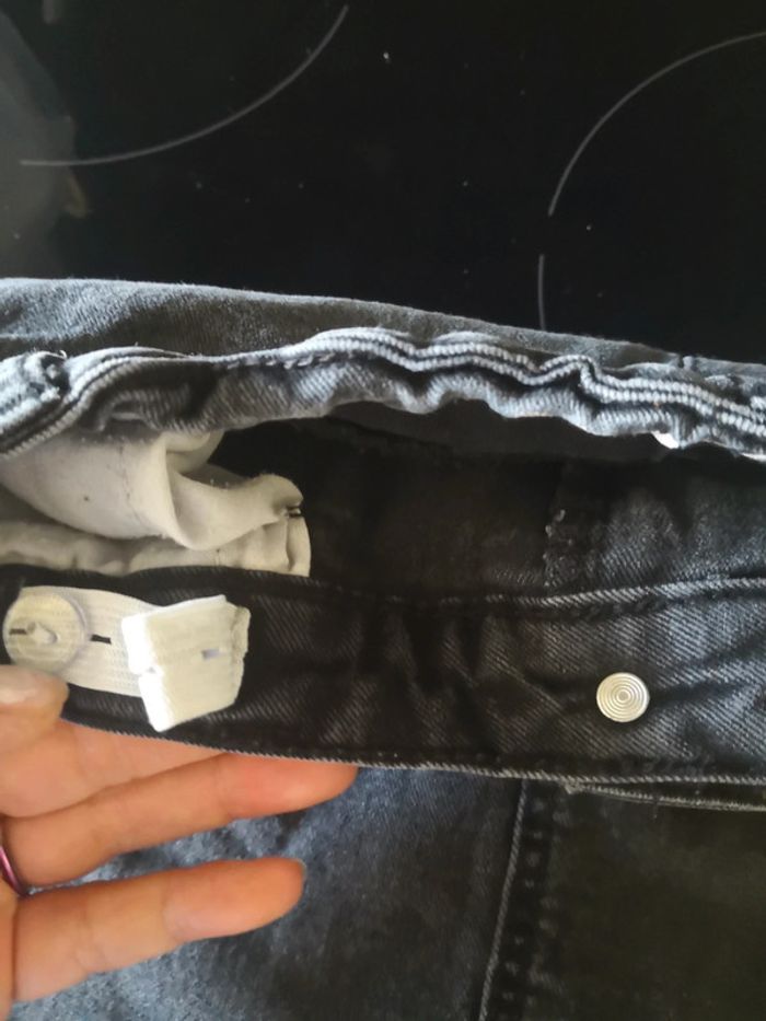 Jupe en jean noir /gris - photo numéro 5