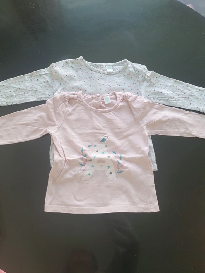 Lot tee shirts manches longues 18 mois