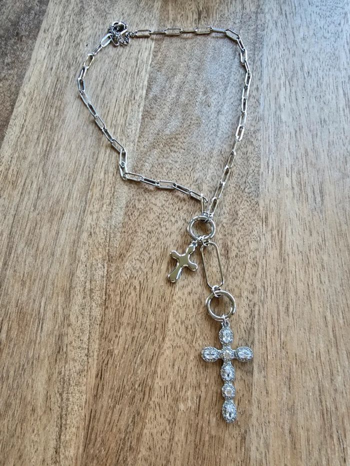 Collier croix argenté - photo numéro 8