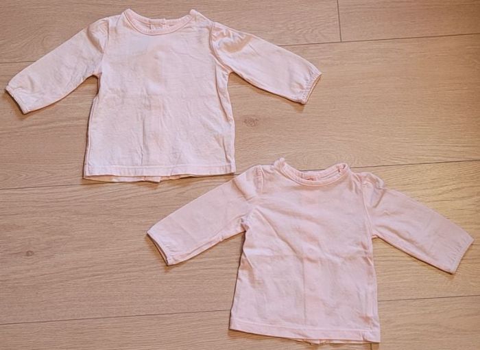 Lot de 2 tee-shirts rose 1mois