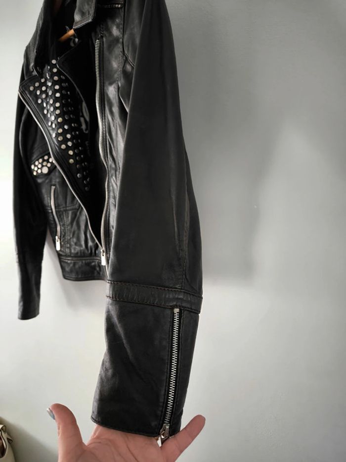 Veste en cuir noir Oakwood – Taille M 38 - photo numéro 5
