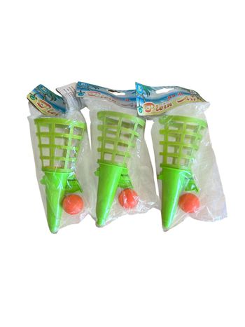 Lot de 3 paniers sauteurs et balles