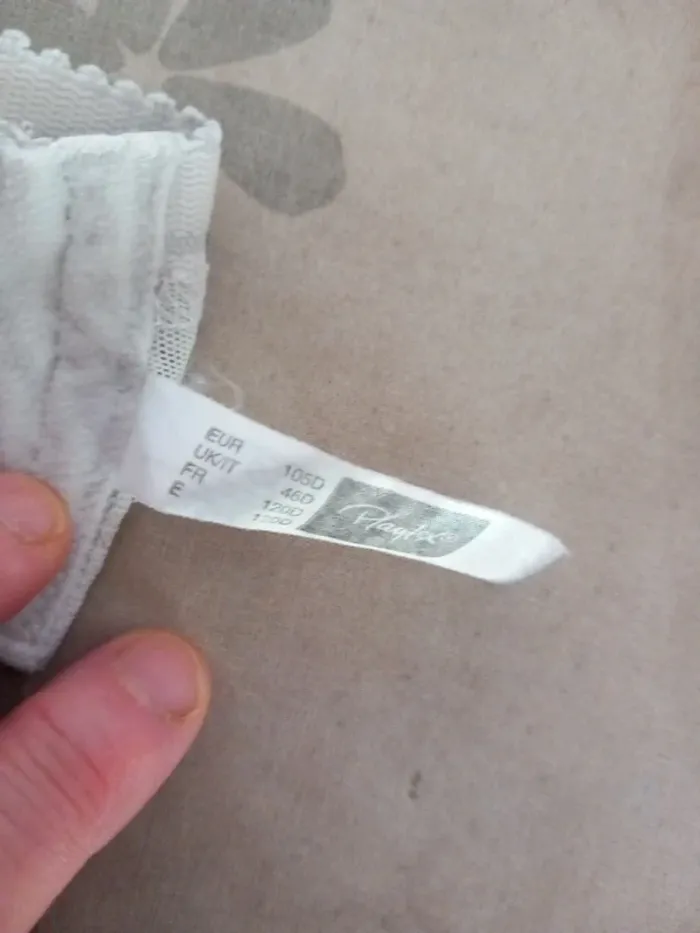 👵soutien gorge blanc gris Playtex 120D - photo numéro 4